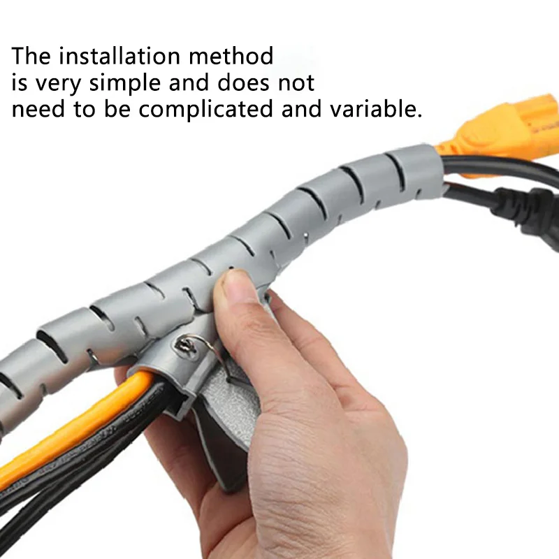 200cm Computer Cord Protective Tube Clip Organizer 16/10mm Flexible Spiral Cable Wire Protector Cable Organizer Management Tools
200cm Computer Cord Protective Tube Clip Organizer 16/10mm Flexible Spiral Cable Wire Protector Cable Organizer Management Tools