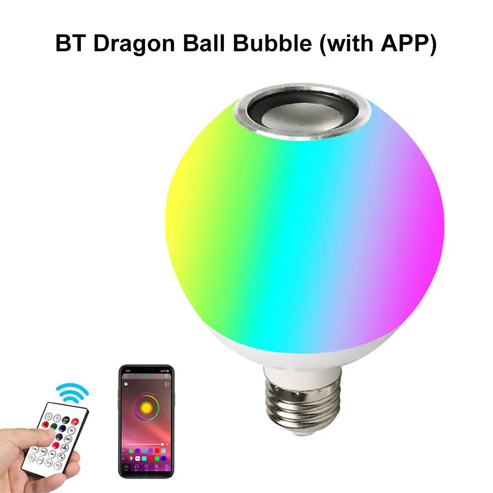 E27 Colorful Dimmable LED Bulb Wireless Speaker Music Smart APP Remote Control Night Light for Home Bedroom Decor
E27 Colorful Dimmable LED Bulb Wireless Speaker Music Smart APP Remote Control Night Light for Home Bedroom Decor