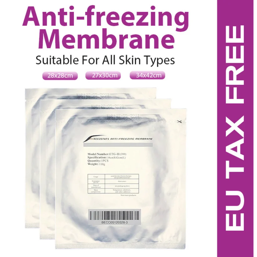 

Anti Freezeing Membranes For Fat Machine 100Pcs Lot Anti Freeze Membrane 0.07G Bag 28*28Cm Cooling Therapy Pads