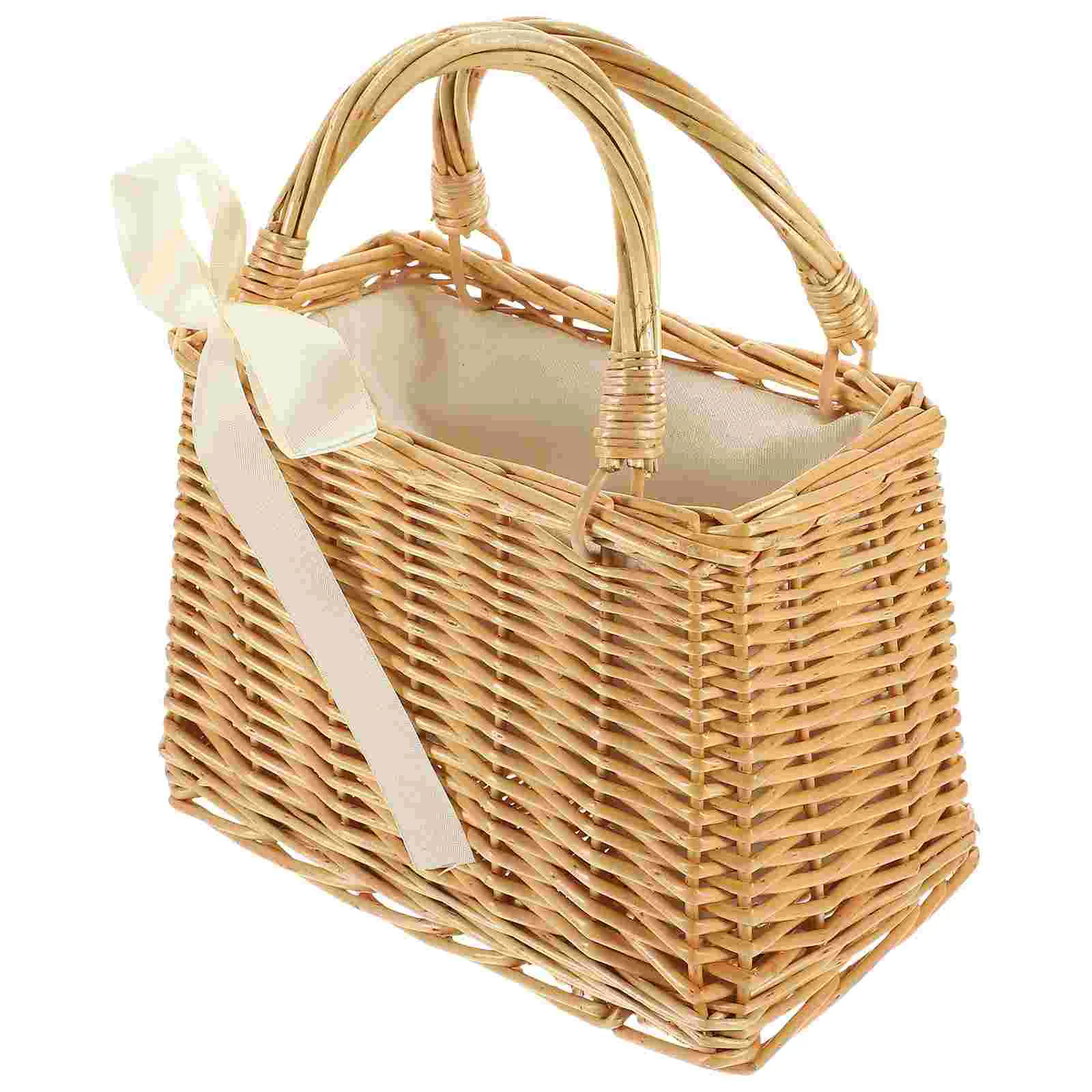 Basket Woven Rattan Flower Straw Wicker Baskets Tote Beach Storage Picnic Willow Hand Wedding Handbag Handbags Girl Purses
Basket Woven Rattan Flower Straw Wicker Baskets Tote Beach Storage Picnic Willow Hand Wedding Handbag Handbags Girl Purses