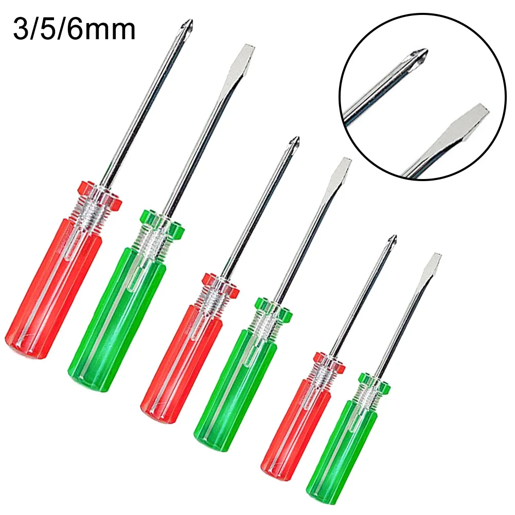 2Pcs 3/5/6mm Slotted Cross Screwdrivers With Plastic Handle For Operating Small Screws Remover Open Tool Repair Hand Tool
2Pcs 3/5/6mm Slotted Cross Screwdrivers With Plastic Handle For Operating Small Screws Remover Open Tool Repair Hand Tool