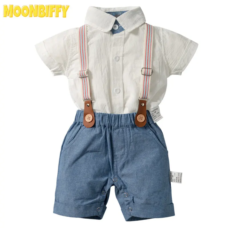 Baby Boy Clothes Summer Gentleman Birthday Suits Newborn Party Dress Soft Cotton Solid Rmper + Belt Pants Infant Toddler Set
Baby Boy Clothes Summer Gentleman Birthday Suits Newborn Party Dress Soft Cotton Solid Rmper + Belt Pants Infant Toddler Set
