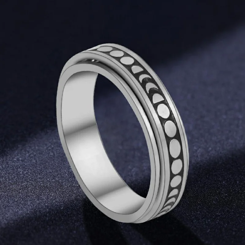 Dot Moon Rotatable Titanium Steel Decompression Ring Female Decompression Rotatable Ring
Dot Moon Rotatable Titanium Steel Decompression Ring Female Decompression Rotatable Ring