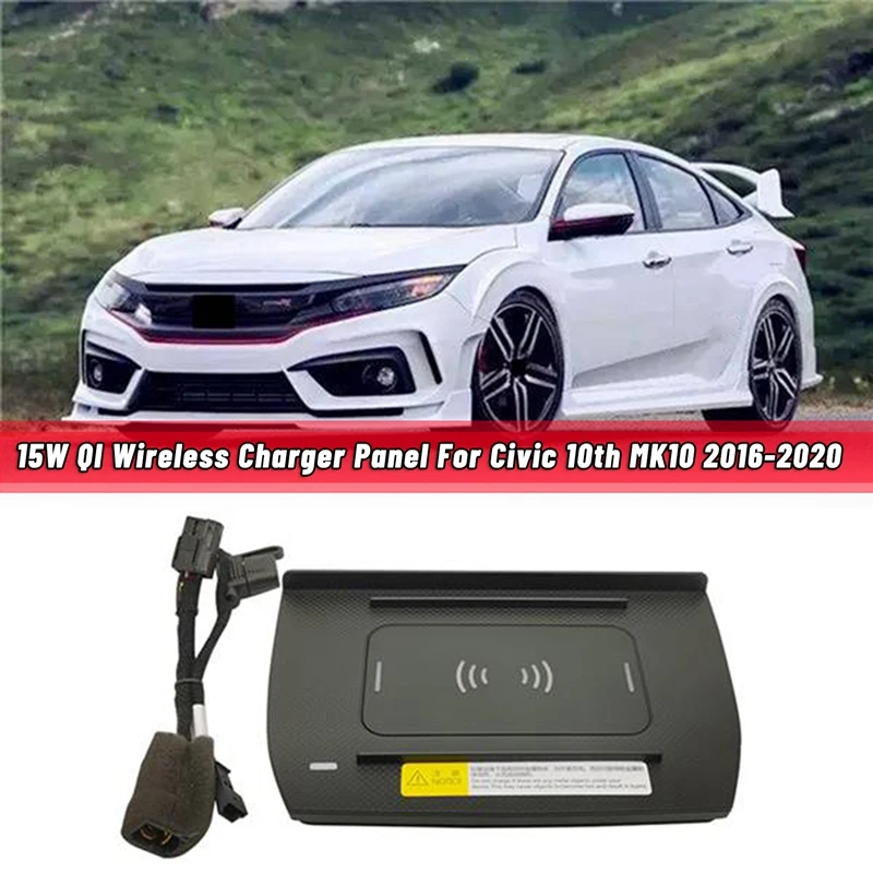 15W for Qi Wireless Charging Phone Charger Fast Charging Plate Panel Storage Box for Honda Civic 10Th MK10 2016-2020
15W for Qi Wireless Charging Phone Charger Fast Charging Plate Panel Storage Box for Honda Civic 10Th MK10 2016-2020