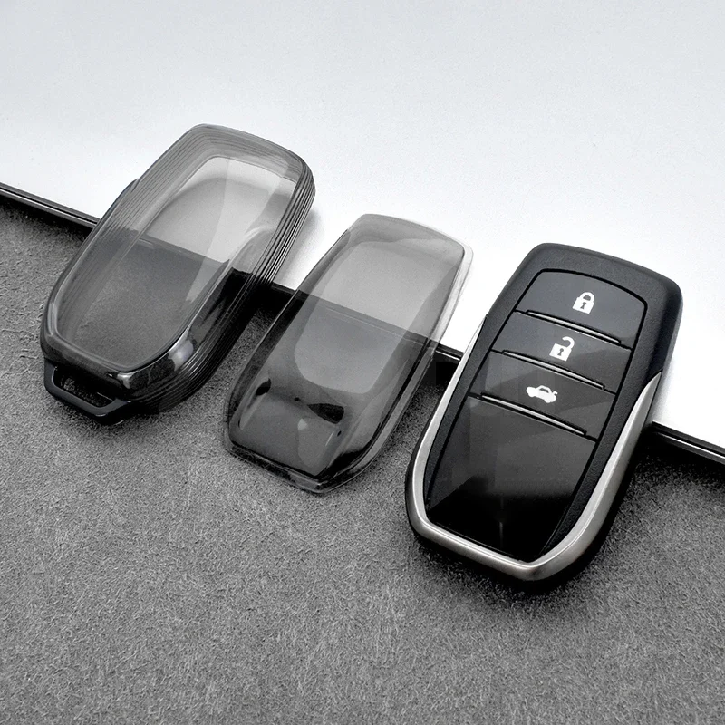 Прозрачный чехол для автомобильного ключа из ТПУ для Toyota RAV4 Crown Hilux Fortuner Camry Land Cruiser Prado Alphard Vellfire Accessories
Прозрачный чехол для автомобильного ключа из ТПУ для Toyota RAV4 Crown Hilux Fortuner Camry Land Cruiser Prado Alphard Vellfire Accessories
