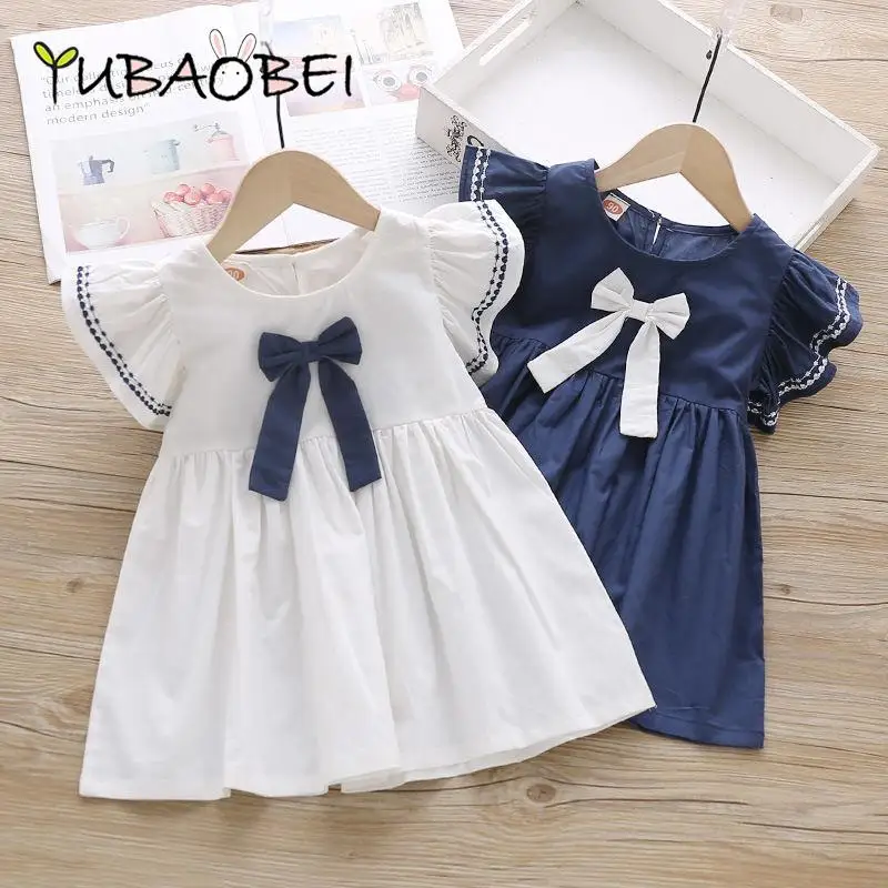 YUBAOBEI Summer Solid Color Baby Girls Casual Clothes Dress Printing Short Sleeve Dress Kids Toddler Pageant Navy Dresses
YUBAOBEI Summer Solid Color Baby Girls Casual Clothes Dress Printing Short Sleeve Dress Kids Toddler Pageant Navy Dresses