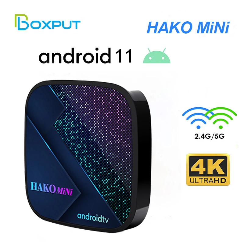 

HAKO Mini Android 11 Smart TV Box с сертификатами Google S905Y4 4K Netflix Google Play AV1 телеприставка IPTV медиаплеер