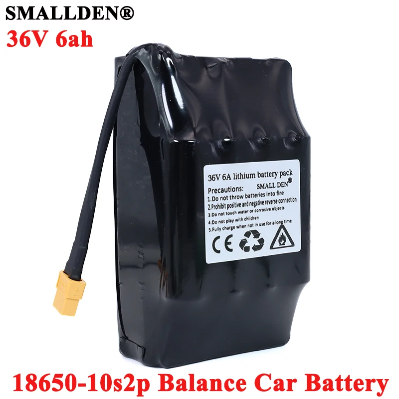 SMALLDEN 36V 6Ah 6000mAh high drain 2 wheel electric scooter self balancing lithium battery pack for Self-balancing Fits 6.5" 7"
SMALLDEN 36V 6Ah 6000mAh high drain 2 wheel electric scooter self balancing lithium battery pack for Self-balancing Fits 6.5" 7"