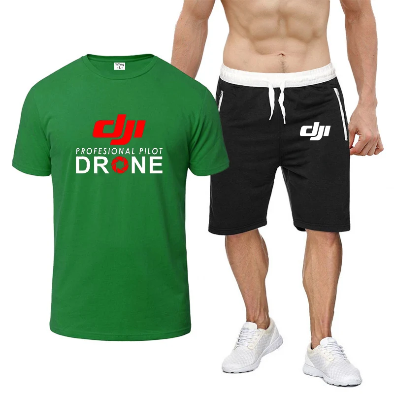 Dji Professional Pilot Drone Print Summer Men's Sportswear Shorts Set Short Sleeve Breathable Grid T-Shirt And Shorts Casualwear
Dji Professional Pilot Drone Print Summer Men's Sportswear Shorts Set Short Sleeve Breathable Grid T-Shirt And Shorts Casualwear