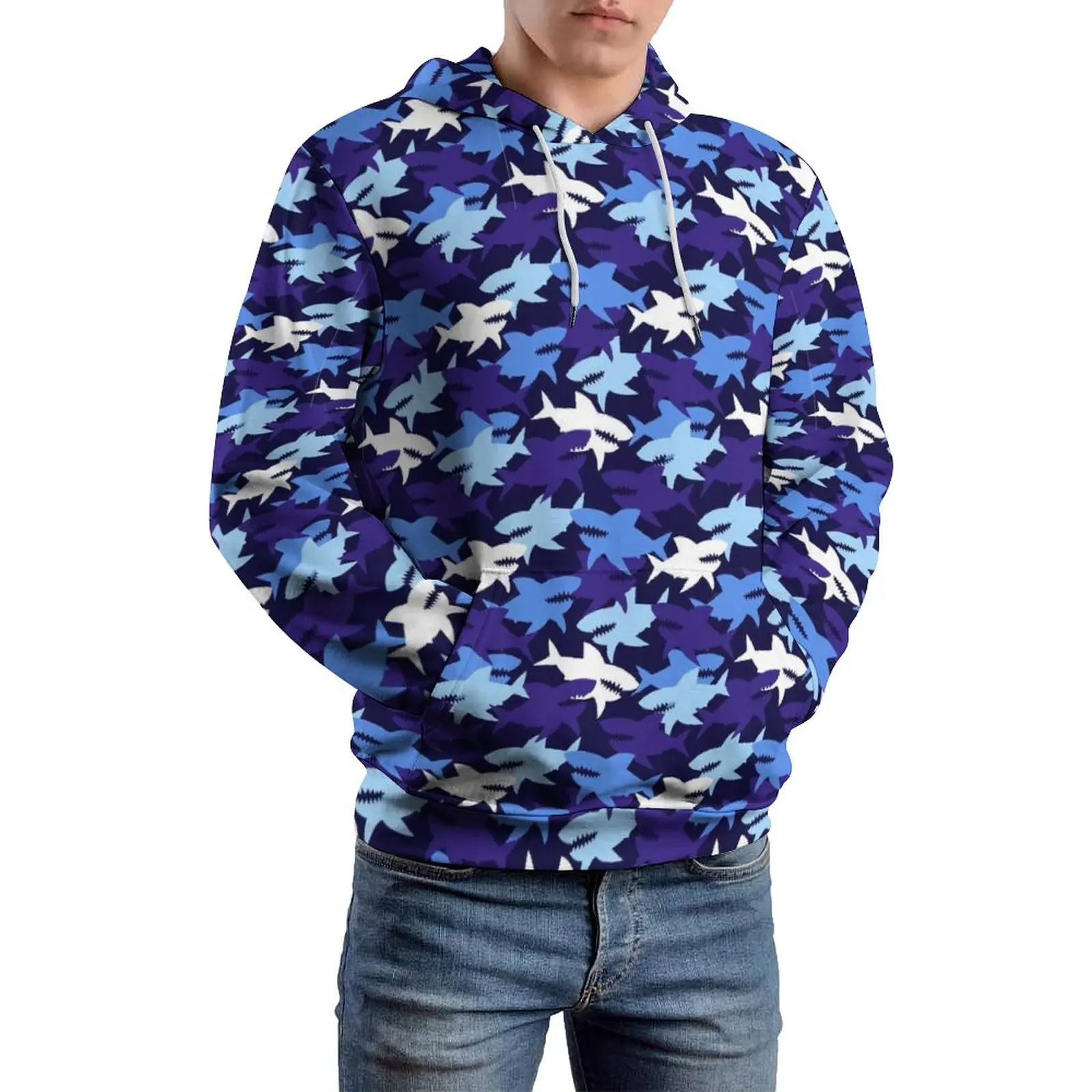 Blue Shark Camo Loose Hoodies Cool Animal Print Streetwear Hoodie Man Long Sleeve Cute Printed Sweatshirts Big Size
Blue Shark Camo Loose Hoodies Cool Animal Print Streetwear Hoodie Man Long Sleeve Cute Printed Sweatshirts Big Size