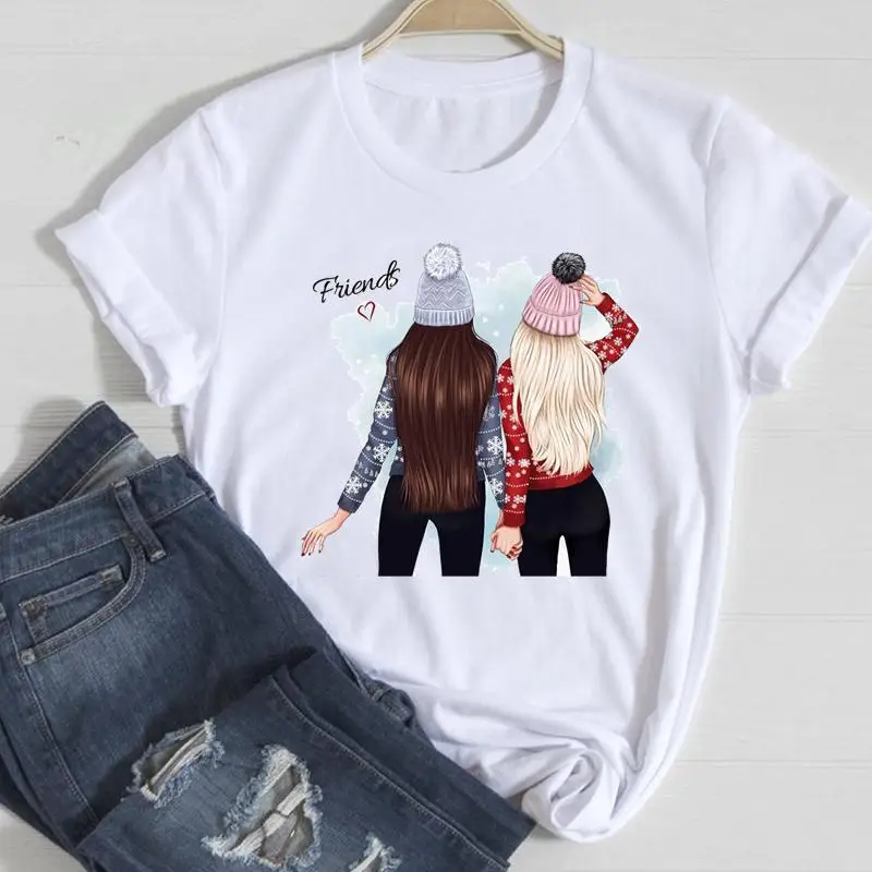New Year Trend Friends 90s Cute Women Merry Christmas T-shirts Cartoon Fashion Top Graphic Tshirt Holiday Travel Tee
New Year Trend Friends 90s Cute Women Merry Christmas T-shirts Cartoon Fashion Top Graphic Tshirt Holiday Travel Tee