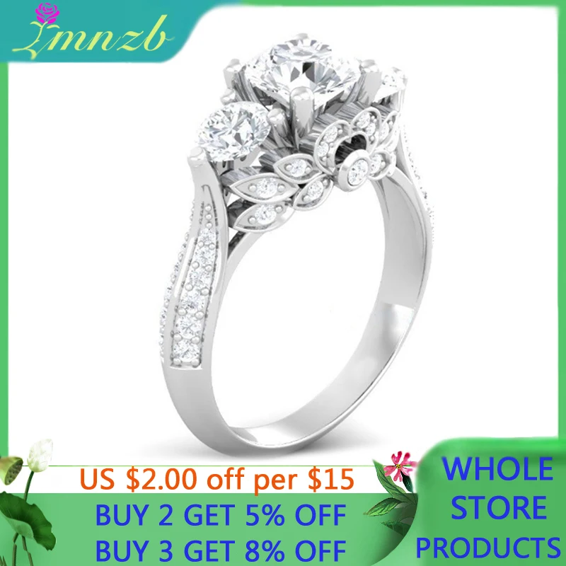 LMNZB Genuine Tibetan Silver Rings For Women Unique Flower Shape CZ Zircon Engagement Wedding Band Fashion Jewelry LR066
LMNZB Genuine Tibetan Silver Rings For Women Unique Flower Shape CZ Zircon Engagement Wedding Band Fashion Jewelry LR066