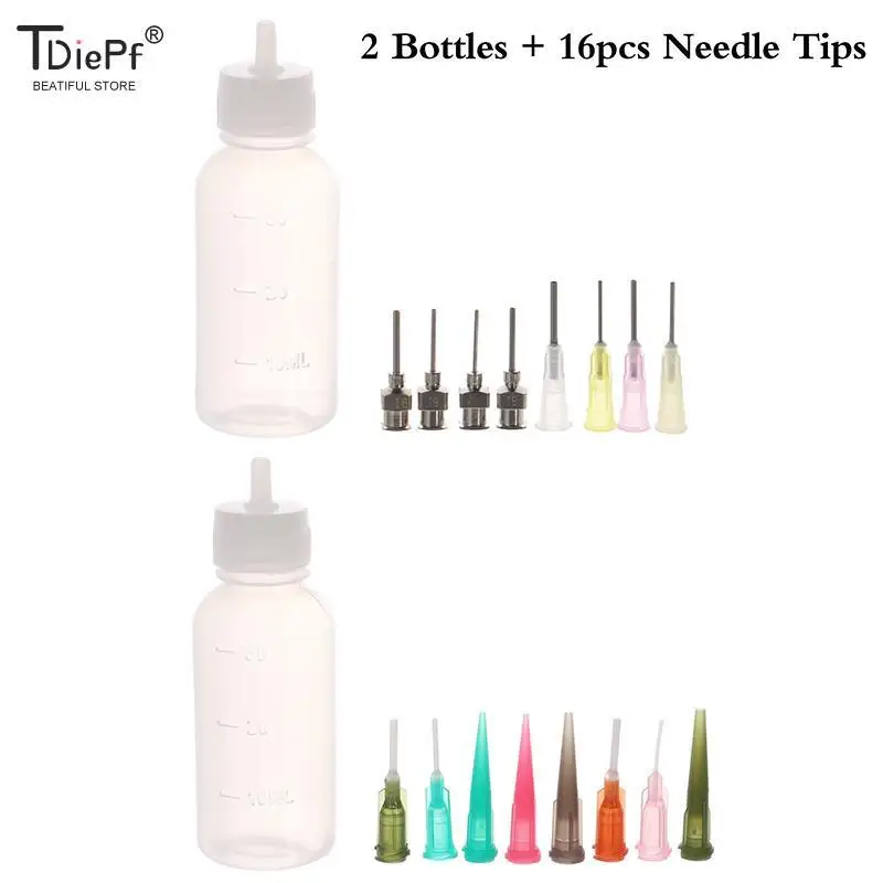 2Pcs Applicator Bottles With 16Pc Needle Transparent Polyethylene Needle Dispenser Dispensing Bottle For Rosin Solder Flux Paste
2Pcs Applicator Bottles With 16Pc Needle Transparent Polyethylene Needle Dispenser Dispensing Bottle For Rosin Solder Flux Paste