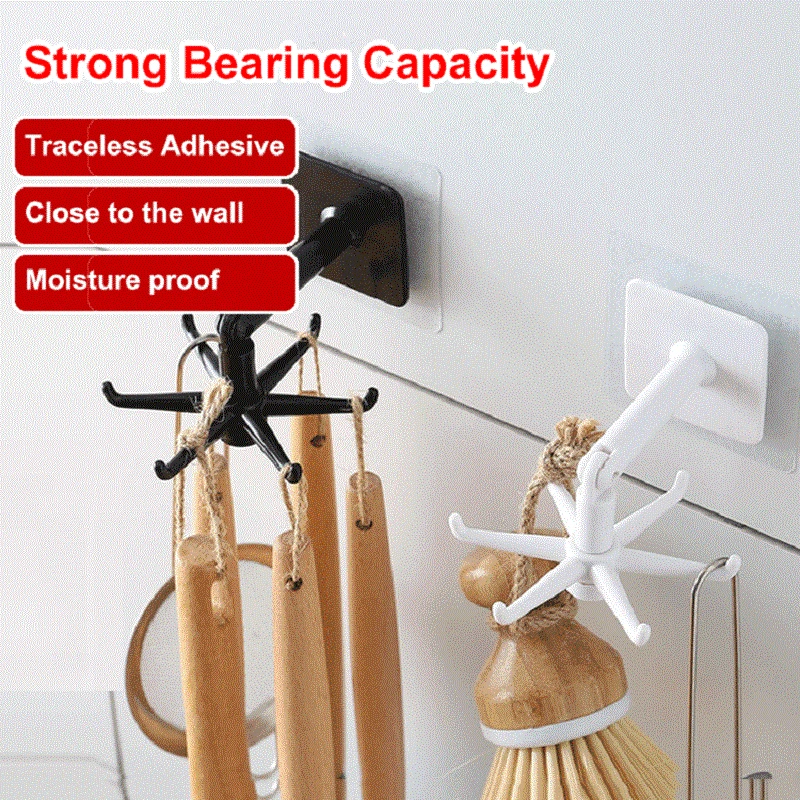 New Creative Multifunctional Rotatable Hook 360 Degree Rotating Seamless Sticky Hook Household Kitchen Punch-free Storage Hooks
New Creative Multifunctional Rotatable Hook 360 Degree Rotating Seamless Sticky Hook Household Kitchen Punch-free Storage Hooks