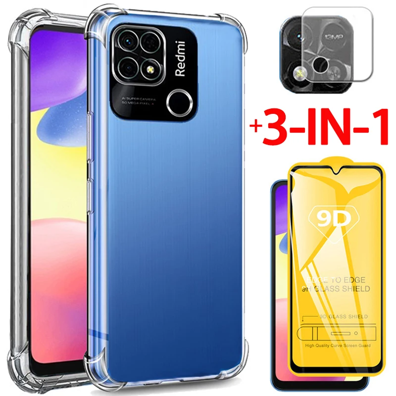 3-in-1, tempered glass + case for redmi 10a shockproof silicone phone cases redmi10a 10c xiaomi redmi 10 a cover redmi 10a case
3-in-1, tempered glass + case for redmi 10a shockproof silicone phone cases redmi10a 10c xiaomi redmi 10 a cover redmi 10a case