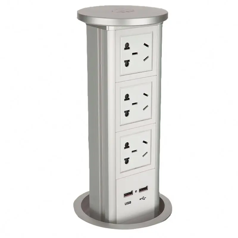 Multi functional pop up desktop tabletop electric electrical socket outlet power strip EU standard 2 USB charging ports
Multi functional pop up desktop tabletop electric electrical socket outlet power strip EU standard 2 USB charging ports