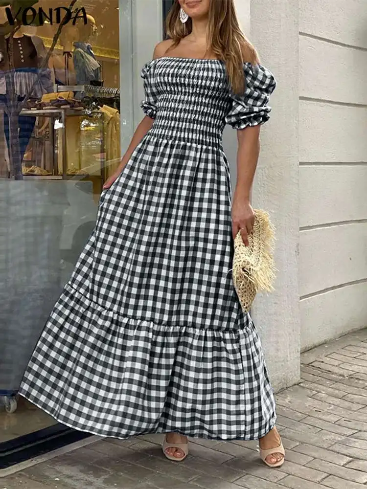 Богемный винтажный Повседневный свободный сарафан VONDA трапециевидного силуэта, женский халат с коротким рукавом, вечерние нее клетчатое пл...
Богемный винтажный Повседневный свободный сарафан VONDA трапециевидного силуэта, женский халат с коротким рукавом, вечерние нее клетчатое пл...