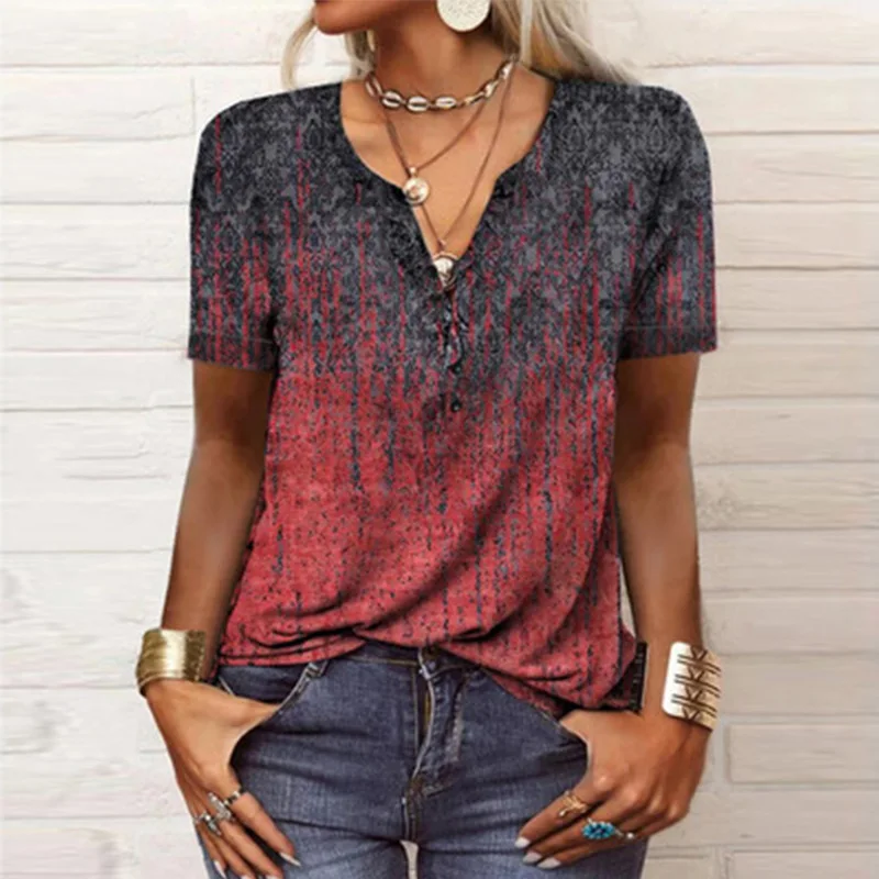 Summer Women's T-shirt Loose New Foreign Trade Women's Short Sleeve Printed Ethnic Fashion T-shirt Women
Summer Women's T-shirt Loose New Foreign Trade Women's Short Sleeve Printed Ethnic Fashion T-shirt Women
