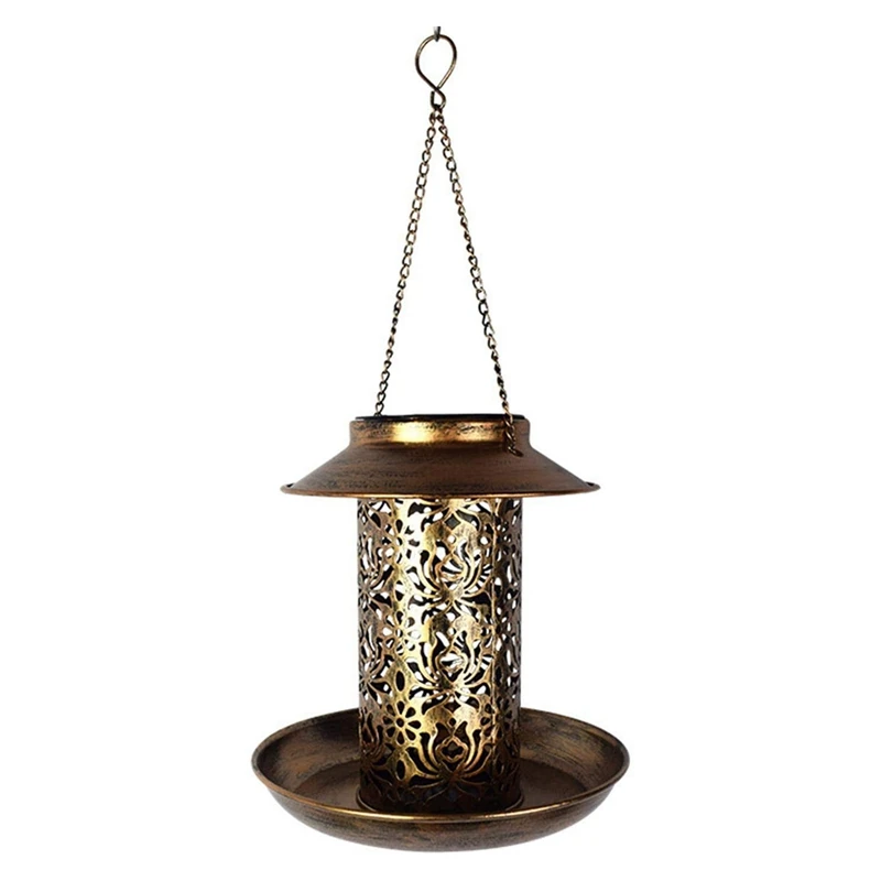 Solar Energy Bird Feeder Waterproof Solar Light Wild Hanging Metal Tray Lantern For Outdoors Garden Tree Decoration 
Solar Energy Bird Feeder Waterproof Solar Light Wild Hanging Metal Tray Lantern For Outdoors Garden Tree Decoration