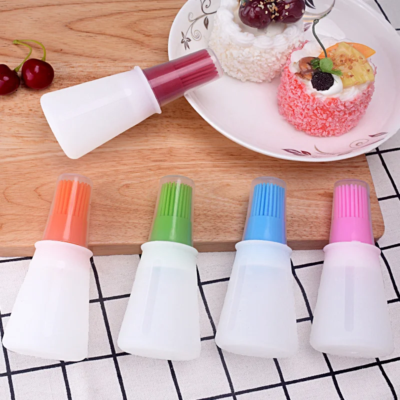 

NEW Portable Oil Bottle Barbecue Brush Silicone Kitchen BBQ Cooking Tool Baking Pancake Barbecue Camping Accessories Gadgets
