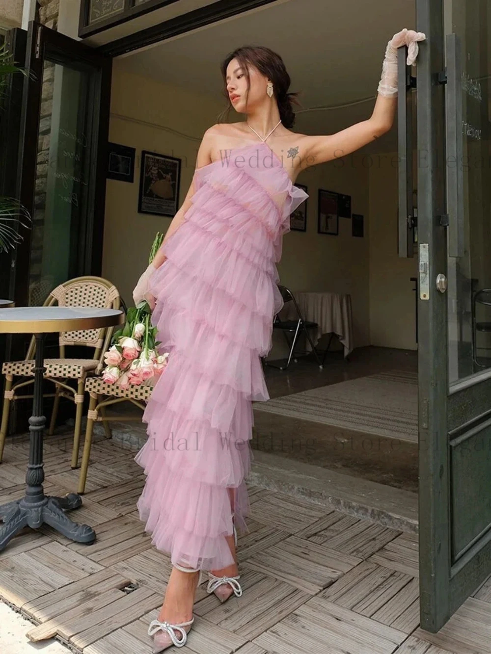 Women's Ruffles Tiered Prom Dresses Tulle Ball Gowns for Teens Long Halter A-Line Formal Dress with Sleeveless فساتين الحفلات
Women's Ruffles Tiered Prom Dresses Tulle Ball Gowns for Teens Long Halter A-Line Formal Dress with Sleeveless فساتين الحفلات