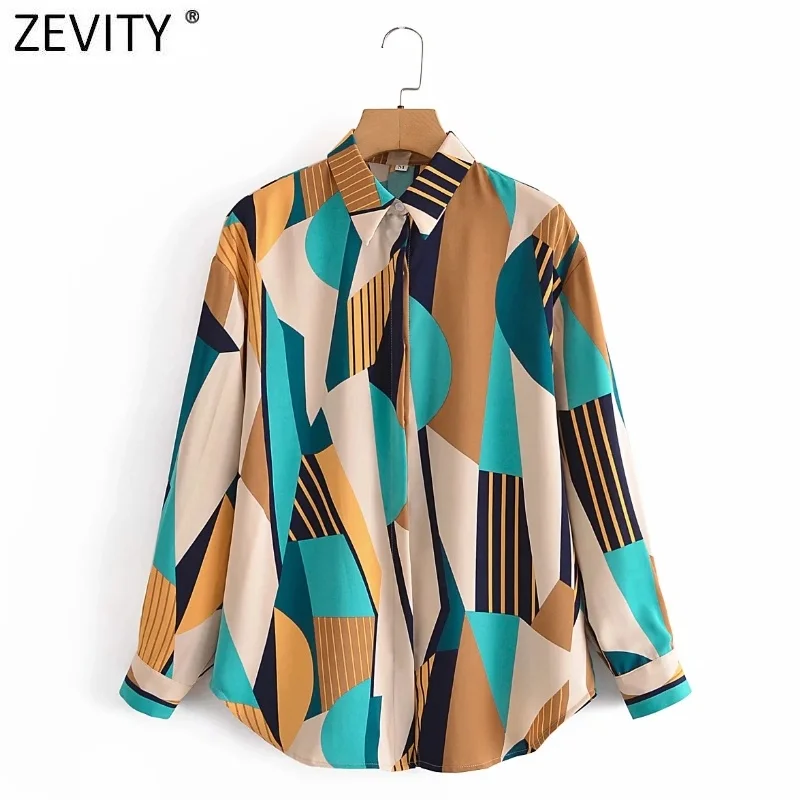 Zevity Women Vintage Color Matching Geometric Print Casual Blouse Female Long Sleeve Retro Slim Shirt Chic Chemise Tops LS9621
Zevity Women Vintage Color Matching Geometric Print Casual Blouse Female Long Sleeve Retro Slim Shirt Chic Chemise Tops LS9621