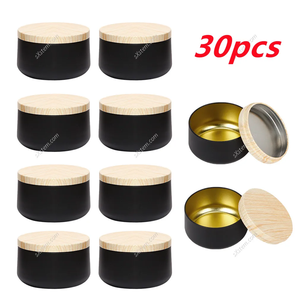 30pcs Luxury Candle Jars with Wood Grain Lid Round Candle Container Tins Empty Storage Box for DIY Skin Care Beauty Samples 
30pcs Luxury Candle Jars with Wood Grain Lid Round Candle Container Tins Empty Storage Box for DIY Skin Care Beauty Samples