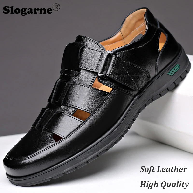 Men's Genuine Cow Leather Sandals Beach Outdoor Sandals Man Casual Shoes Leisure Soft Leather Durable Sole Men New Summer Shoes
Men's Genuine Cow Leather Sandals Beach Outdoor Sandals Man Casual Shoes Leisure Soft Leather Durable Sole Men New Summer Shoes