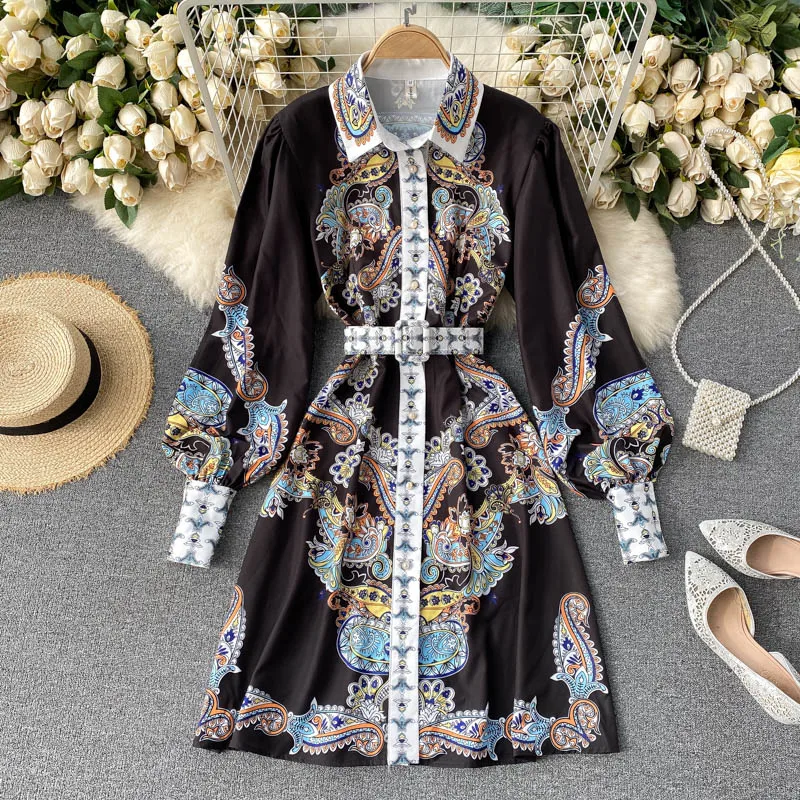2021 Women Elegant Autumn Party Long Sleeve Printing High Waist Vintage Dress Ethnic Retro Holiday A-Line Slim Dresses 5603
2021 Women Elegant Autumn Party Long Sleeve Printing High Waist Vintage Dress Ethnic Retro Holiday A-Line Slim Dresses 5603