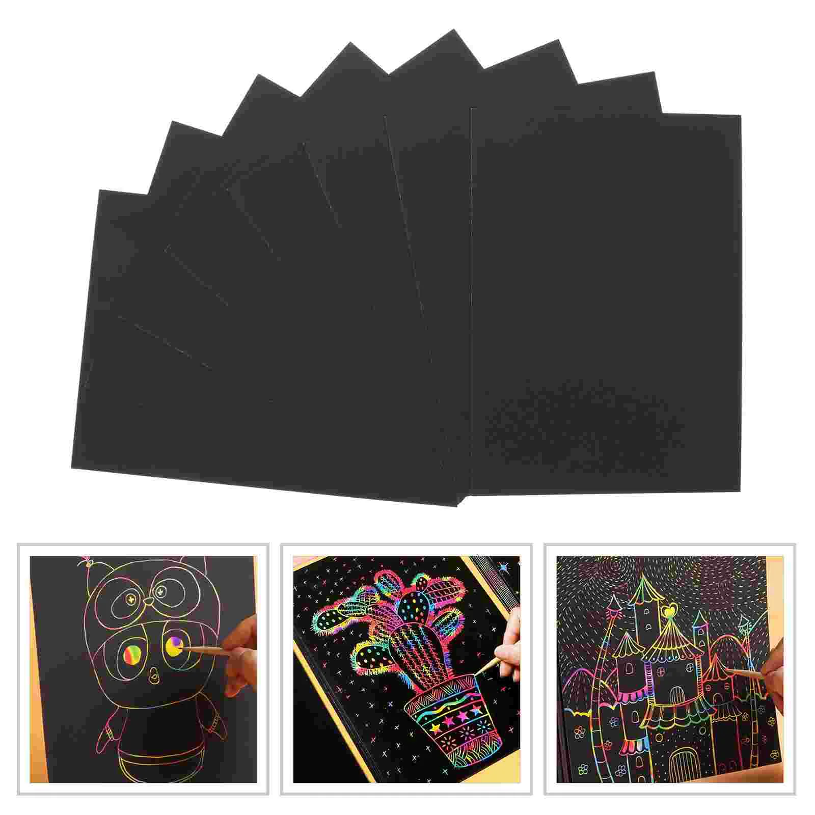 55PCS Children Scratch Paper Scratching Drawing Painting Papers Creative Scratch Drawing Paper Set Black (50 School books
55PCS Children Scratch Paper Scratching Drawing Painting Papers Creative Scratch Drawing Paper Set Black (50 School books