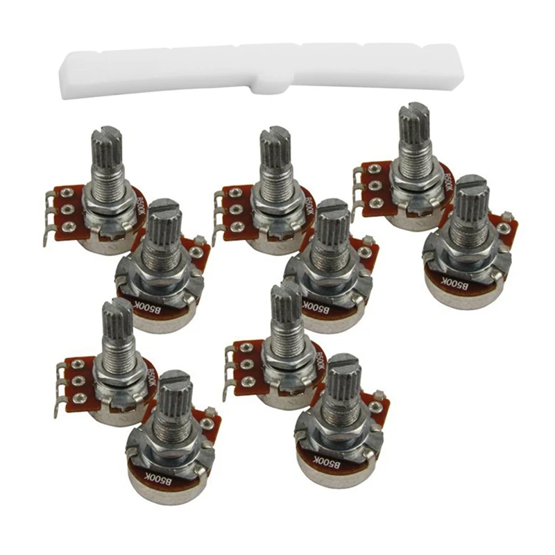 10X Guitar Small Size Pots B500K Potentiometers & 1Pcs Electric Guitar String Pillow For Fender Musical Bone Nut Saddle
10X Guitar Small Size Pots B500K Potentiometers & 1Pcs Electric Guitar String Pillow For Fender Musical Bone Nut Saddle