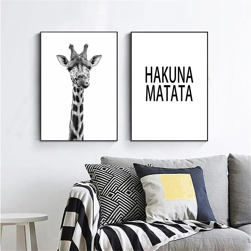 Baby Nursery Giraffe African Wall Art Canvas Poster Animal Print Painting Nordic Quotes Kids Bedroom Decor Picture HAKUNA MATATA
Baby Nursery Giraffe African Wall Art Canvas Poster Animal Print Painting Nordic Quotes Kids Bedroom Decor Picture HAKUNA MATATA