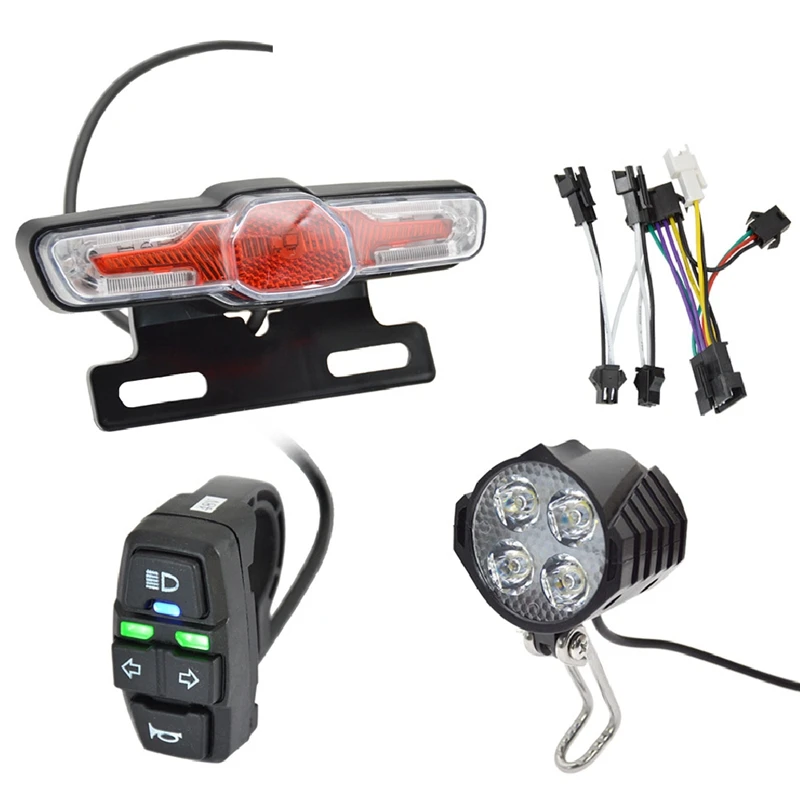 E-Bike Headlight Tail Light Sets Electric Bicycle 24V-48V Light Group Horn Tail Light Brake Light Turn Signal Set
E-Bike Headlight Tail Light Sets Electric Bicycle 24V-48V Light Group Horn Tail Light Brake Light Turn Signal Set