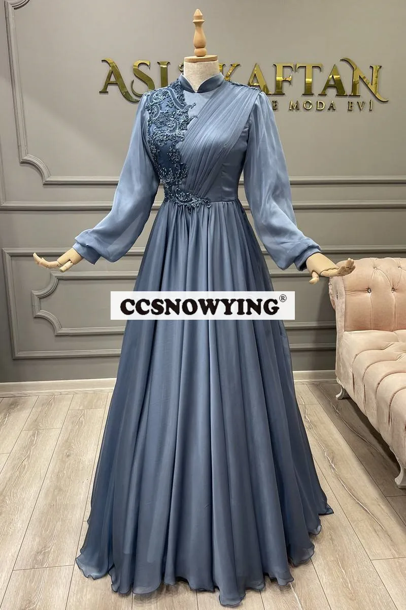 Пыльное синее шифоновое платье с длинным рукавом, мусульманское вечернее платье с высоким воротом, хиджаб, исламское официальное платье для вечеринки, арабский Дубайский кафтан, вечернее платье
Пыльное синее шифоновое платье с длинным рукавом, мусульманское вечернее платье с высоким воротом, хиджаб, исламское официальное платье для вечеринки, арабский Дубайский кафтан, вечернее платье