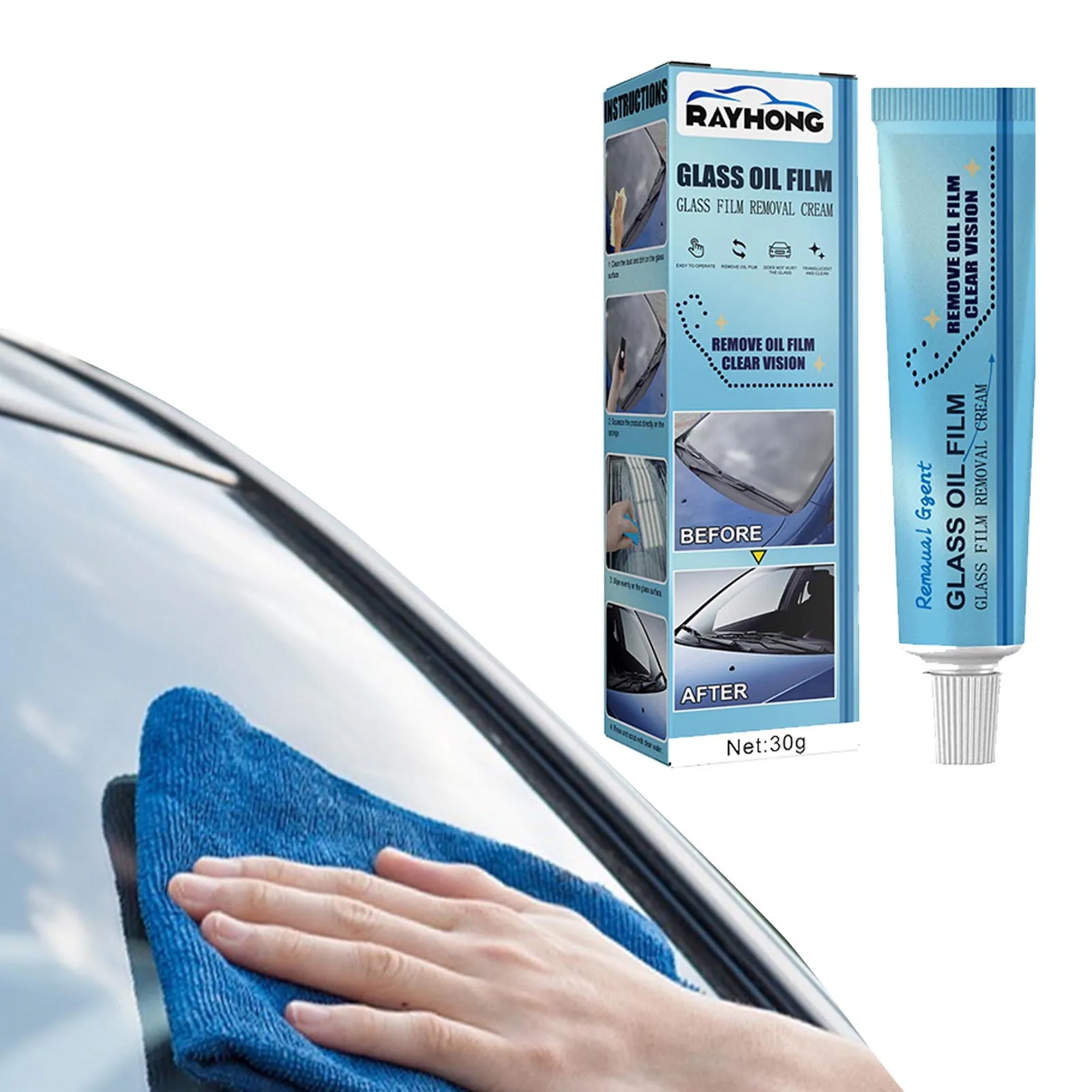 Glass Oil Film Removing Car Windshield Polishing Glass Oil Film Removal Agent Water Spots Cleaning Oil Film Remover For Bathroom
Glass Oil Film Removing Car Windshield Polishing Glass Oil Film Removal Agent Water Spots Cleaning Oil Film Remover For Bathroom