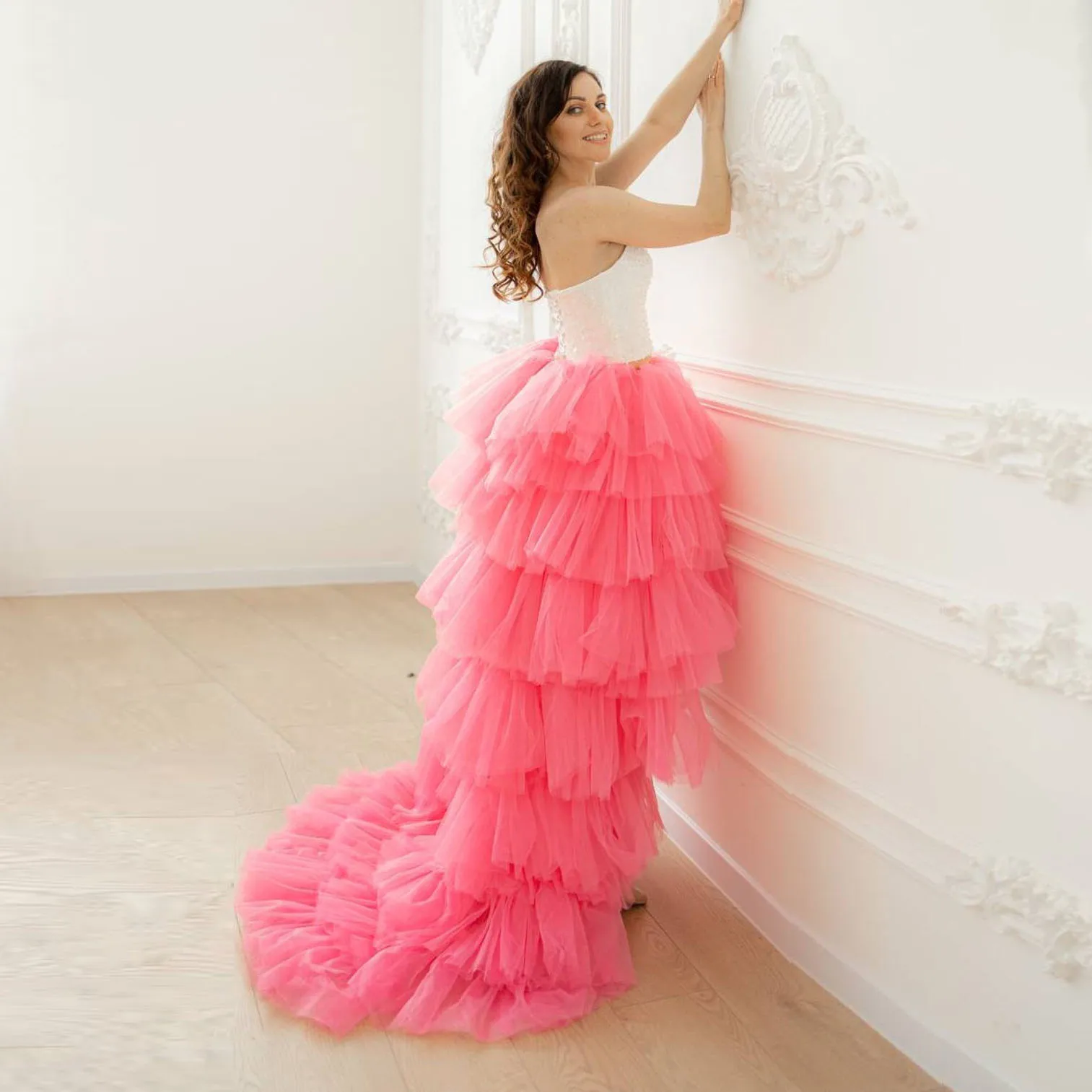 Юбка-макси Женская многослойная из фатина, с оборками
Юбка-макси Женская многослойная из фатина, с оборками