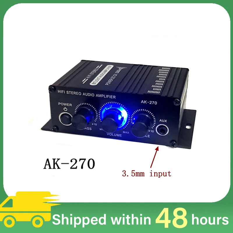 Hi-Fi Цифровой стерео аудио мини-усилитель мощности AK270 домашний автомобильный