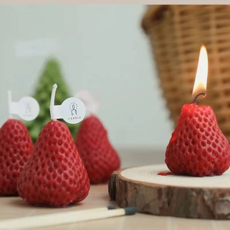 Strawberry Decorative Aromatic Candles Soy Wax Scented Candle For Birthday Wedding Cheese Bougie Home Accessories Candle Base
Strawberry Decorative Aromatic Candles Soy Wax Scented Candle For Birthday Wedding Cheese Bougie Home Accessories Candle Base