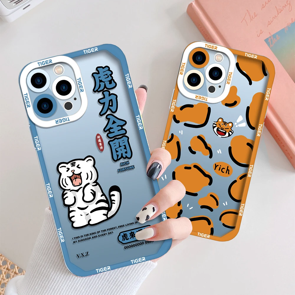 Cute Cartoon Tiger Phone Case for iPhone 13 12 Mini 11 Pro Max XS X XR 7 8 Plus SE 2020 Transparent Soft TPU Silicone Back Cover
Cute Cartoon Tiger Phone Case for iPhone 13 12 Mini 11 Pro Max XS X XR 7 8 Plus SE 2020 Transparent Soft TPU Silicone Back Cover