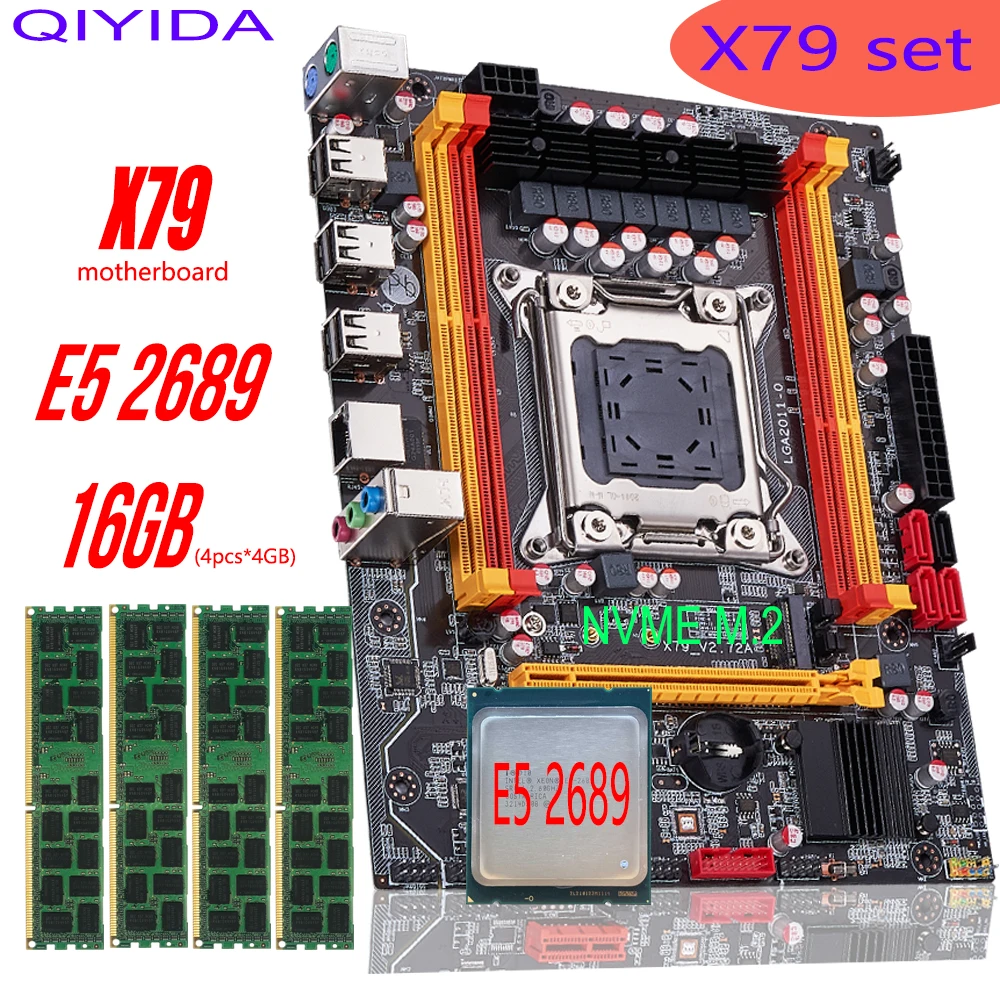 Qiyida X79 motherboard set E5 2689 CPU 4PCS*4GB =16GB DDR3 memory combo kit Server M.2 SATA3.0
Qiyida X79 motherboard set E5 2689 CPU 4PCS*4GB =16GB DDR3 memory combo kit Server M.2 SATA3.0