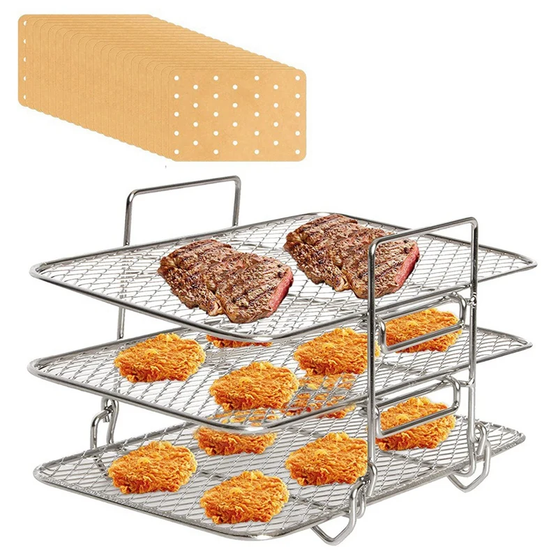 Air Fryer Rack For Ninja Dual Air Fryer,Dehydrator Rack Air Fryer For Ninja DZ201,DZ401 XL Air Fryer Withparchment Paper
Air Fryer Rack For Ninja Dual Air Fryer,Dehydrator Rack Air Fryer For Ninja DZ201,DZ401 XL Air Fryer Withparchment Paper