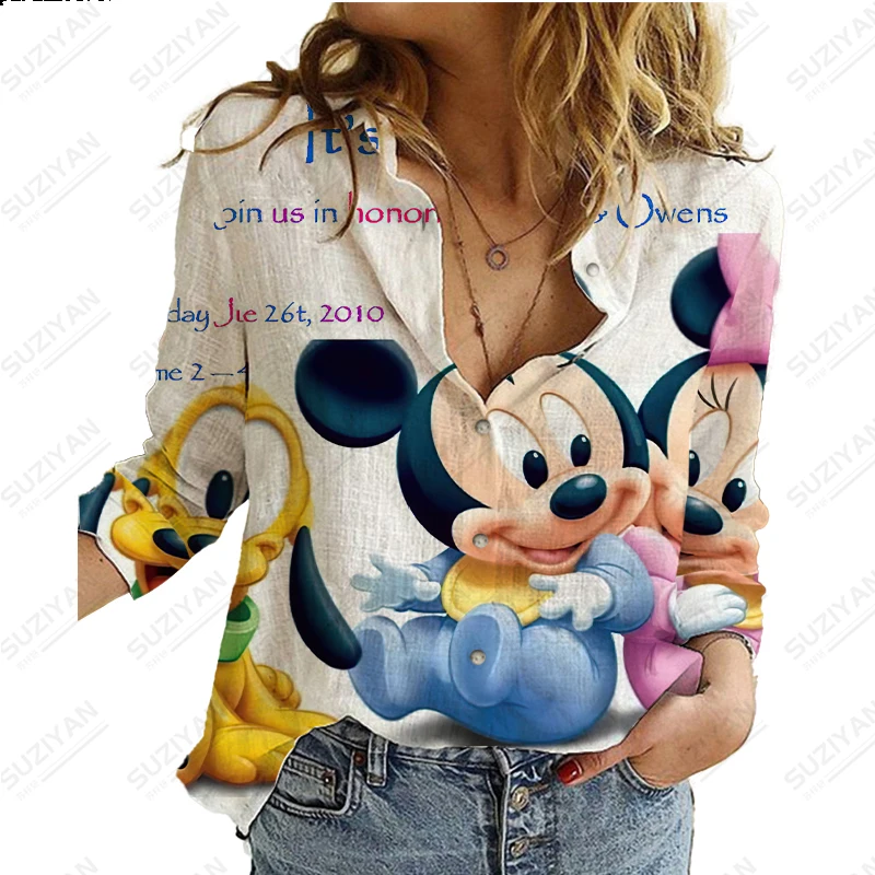 New Disney Long Sleeve Shirt Loose Casual Style Chiffon Shirt Minnie Mickey Printed Breathable Comfortable Women's Elegant Top
New Disney Long Sleeve Shirt Loose Casual Style Chiffon Shirt Minnie Mickey Printed Breathable Comfortable Women's Elegant Top