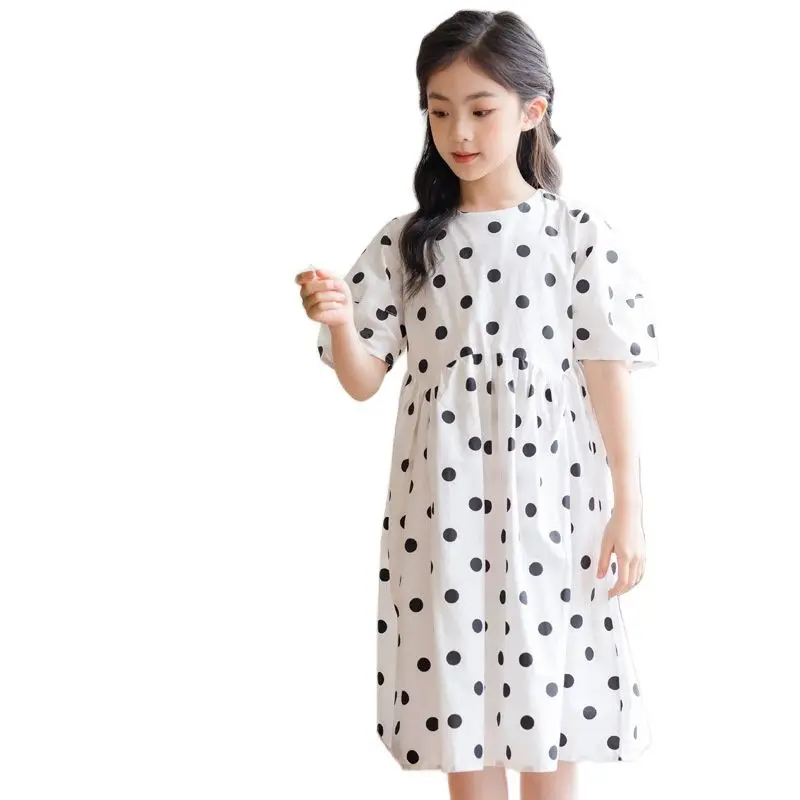 Short Sleeve Dot Dresses For Teen Girls White Cotton Loose Midi Sundress Children Casual Party Costume Dress Kids Summer Clothes
Short Sleeve Dot Dresses For Teen Girls White Cotton Loose Midi Sundress Children Casual Party Costume Dress Kids Summer Clothes