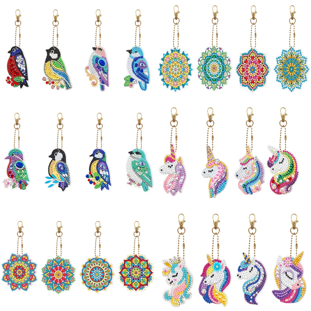 5-8Pcs DIY Full Drill Special Shaped Drill Diamond Painting Keychain Animal unicorn mandala Women Bag Decoration Diamond Mosaic 
5-8Pcs DIY Full Drill Special Shaped Drill Diamond Painting Keychain Animal unicorn mandala Women Bag Decoration Diamond Mosaic