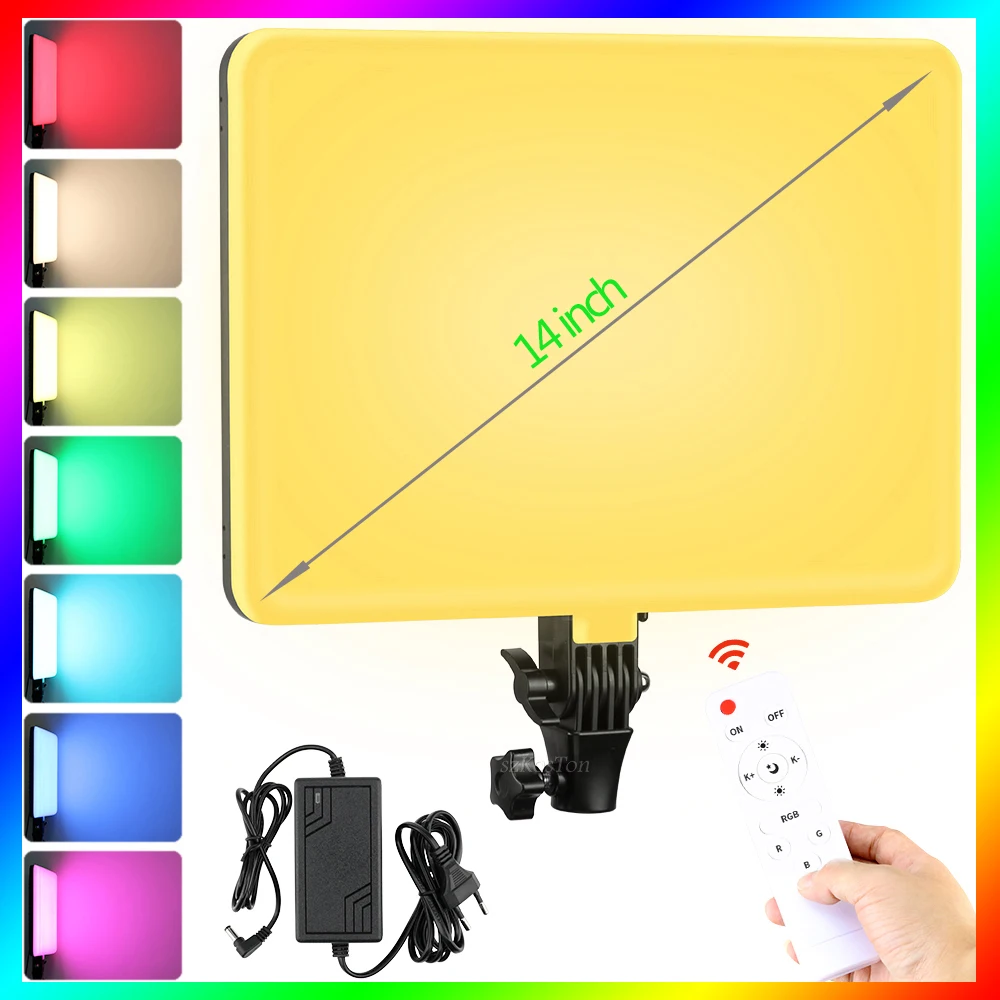 RGB LED Video Light 50W Dimmable Bi-Color 3000K~6500K Video Lighting Studio Lamp for Gaming Streaming Zoom YouTube Photography
RGB LED Video Light 50W Dimmable Bi-Color 3000K~6500K Video Lighting Studio Lamp for Gaming Streaming Zoom YouTube Photography