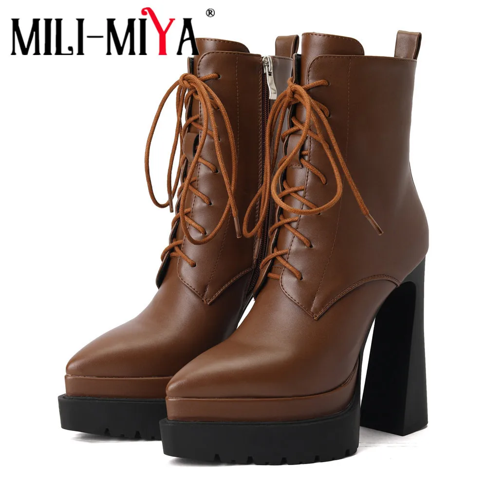 Новое поступление, модные женские полусапожки MILI-MIYA с острым носком, полусапожки из микрофибры, фотокаблук, женские полусапожки на молнии, Размеры 35-43
Новое поступление, модные женские полусапожки MILI-MIYA с острым носком, полусапожки из микрофибры, фотокаблук, женские полусапожки на молнии, Размеры 35-43