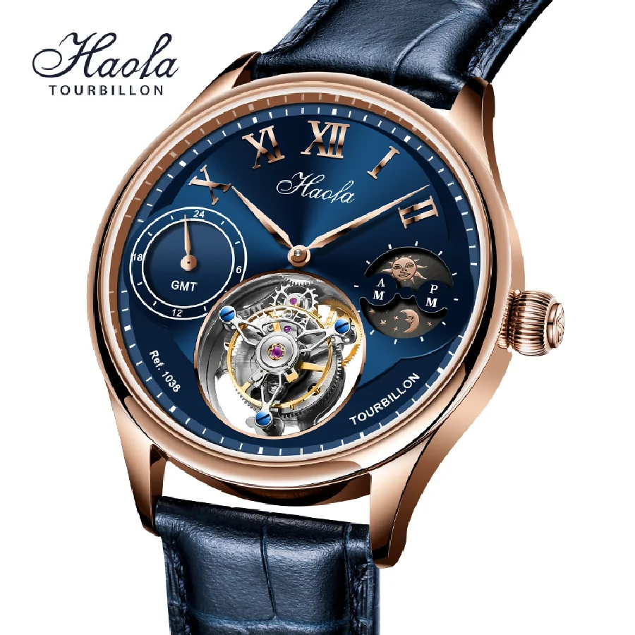 Haofa Luxury Manual Tourbillon Mechanical GMT Watch For Men Sapphire Moonphase Flying Tourbillon Men Watch Man Fashion Clock
Haofa Luxury Manual Tourbillon Mechanical GMT Watch For Men Sapphire Moonphase Flying Tourbillon Men Watch Man Fashion Clock