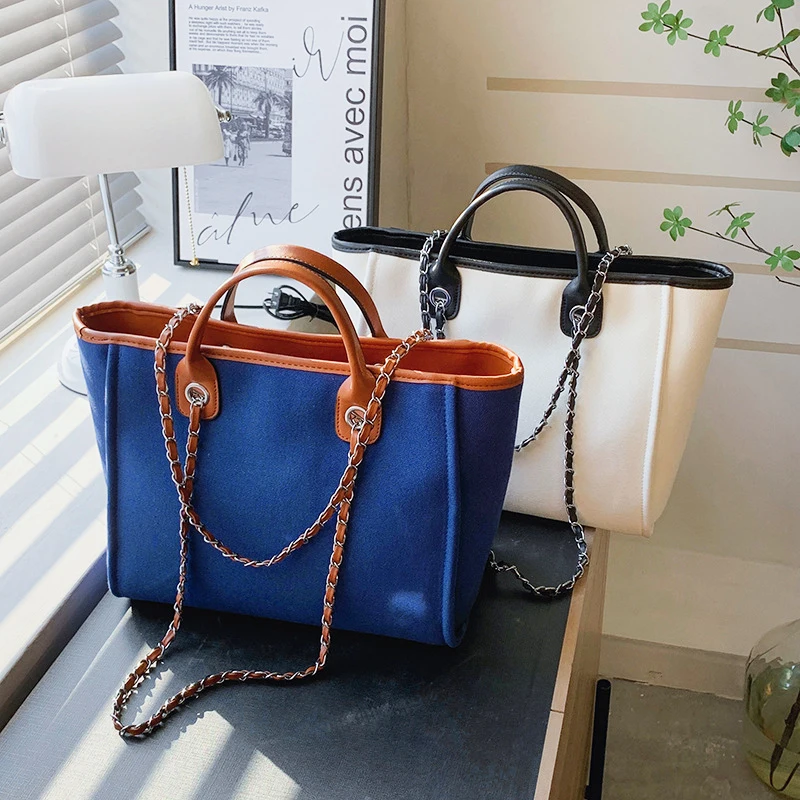 

Canvas Luxury Designer Handbag For Women High Capacity Shoulder Tote Bag Purse 2022 Fashion Bucket Bag Messenge Shopping Bag