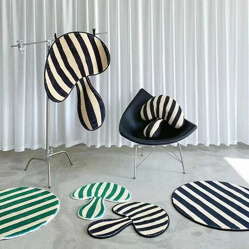 Mushroom Shape Carpet Geometric Striped Kids Bedroom Bedside Area Rugs Children Study Room Computer Chair Non-Slip Floor Mat
Mushroom Shape Carpet Geometric Striped Kids Bedroom Bedside Area Rugs Children Study Room Computer Chair Non-Slip Floor Mat