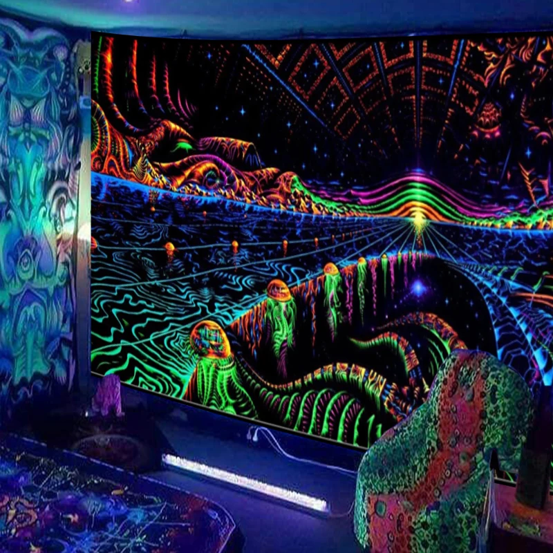 3d Print Psychedelic Fluorescent Tapestry Wall Hanging Home Decoration Abstract Aesthetic Room Decor Wall Decor Background Cloth
3d Print Psychedelic Fluorescent Tapestry Wall Hanging Home Decoration Abstract Aesthetic Room Decor Wall Decor Background Cloth